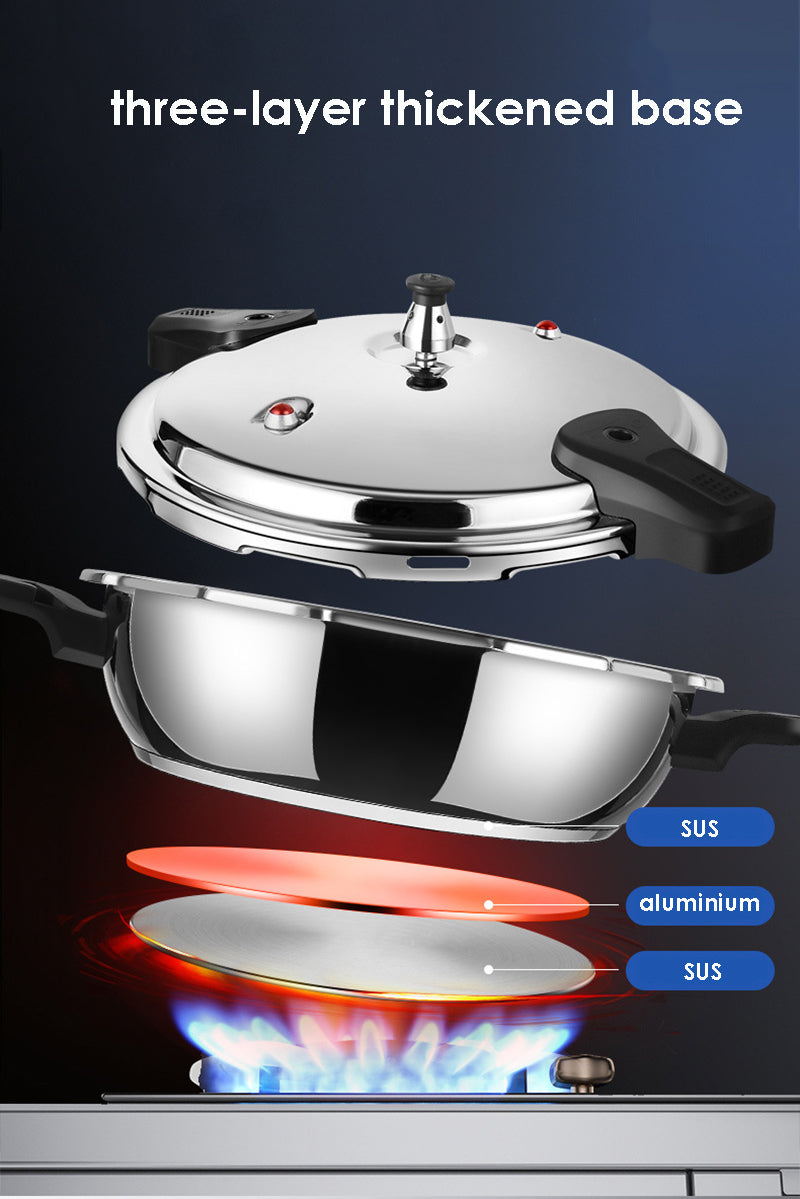 Stainless Steel Pressure Cooker Mini 1.8L Pressure Pot Outdoor Quick Cooking Pot For Induction Ceramic Stove Gas Heating