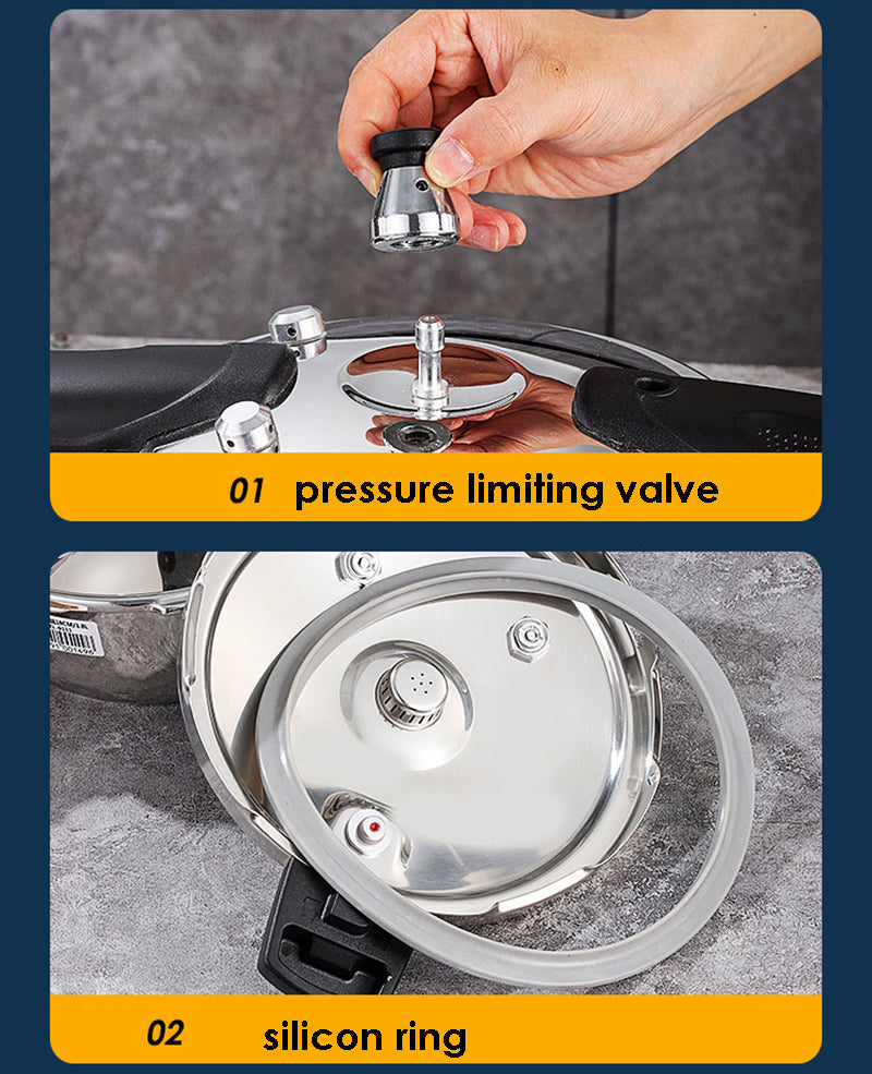 Stainless Steel Pressure Cooker Mini 1.8L Pressure Pot Outdoor Quick Cooking Pot For Induction Ceramic Stove Gas Heating