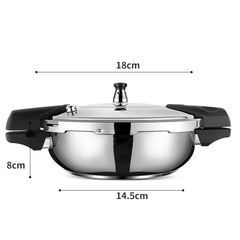 Stainless Steel Pressure Cooker Mini 1.8L Pressure Pot Outdoor Quick Cooking Pot For Induction Ceramic Stove Gas Heating