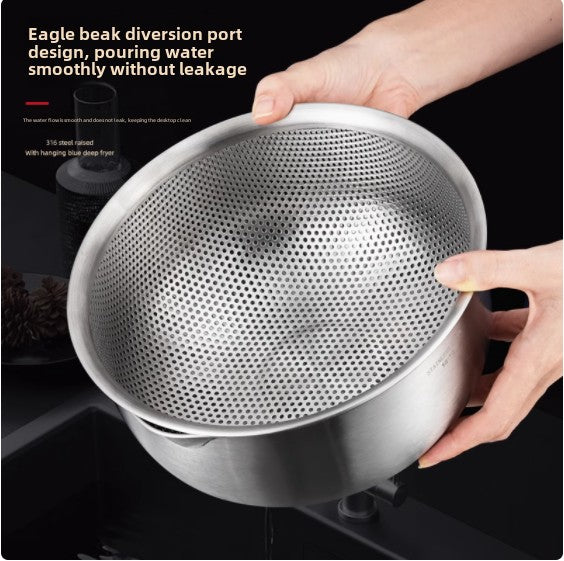 304 18/10 stainless steel basin set 20cm