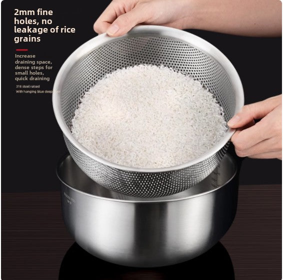 304 18/10 stainless steel basin set 20cm