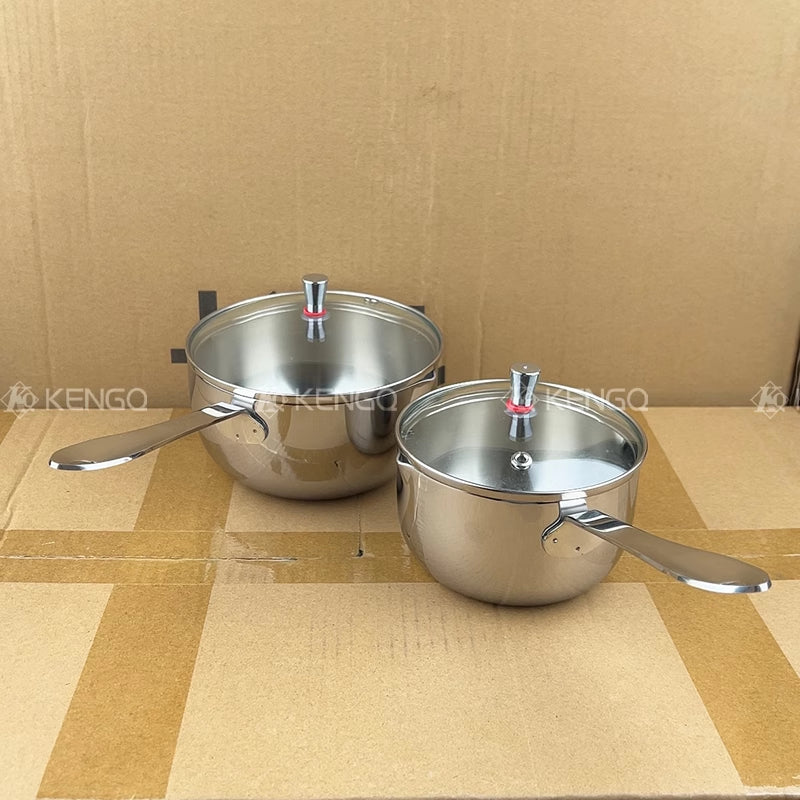 316 stainless steel milk pot uncoated food-grade baby auxiliary food pot sauce pan for gas and induction cooker