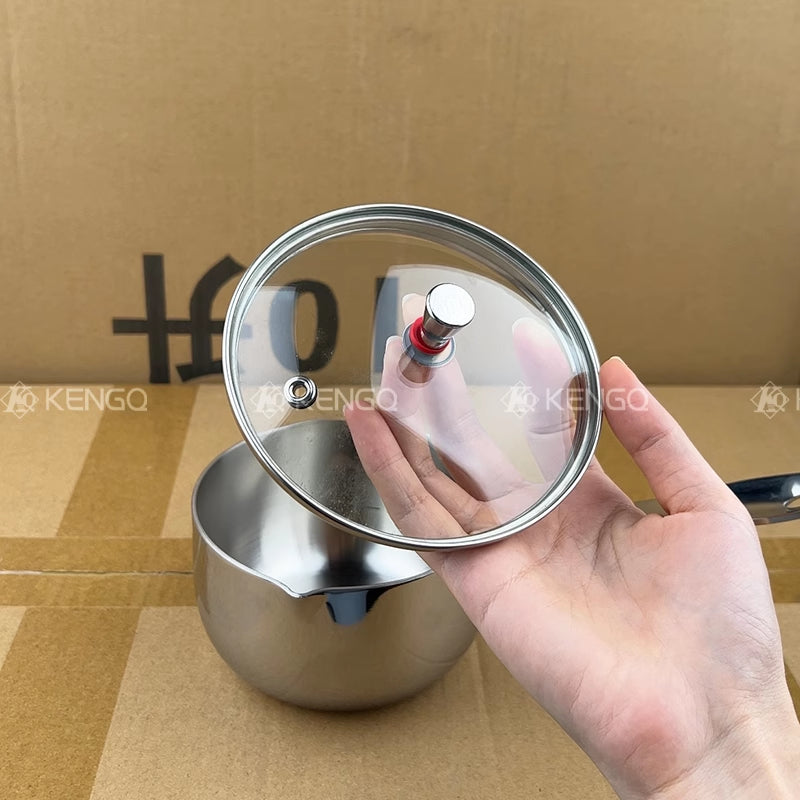 316 stainless steel milk pot uncoated food-grade baby auxiliary food pot sauce pan for gas and induction cooker