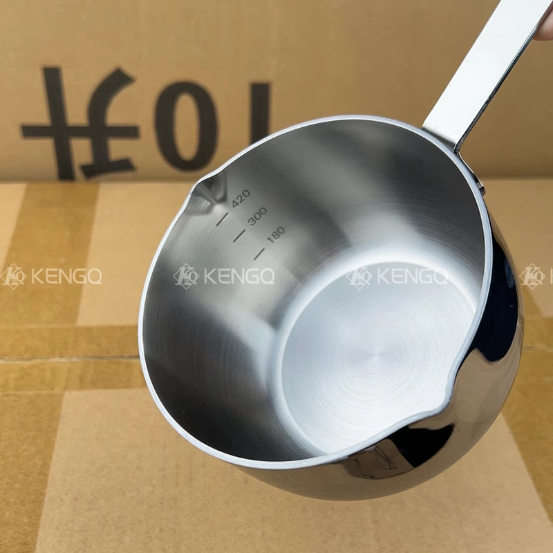 316 stainless steel milk pot uncoated food-grade baby auxiliary food pot sauce pan for gas and induction cooker