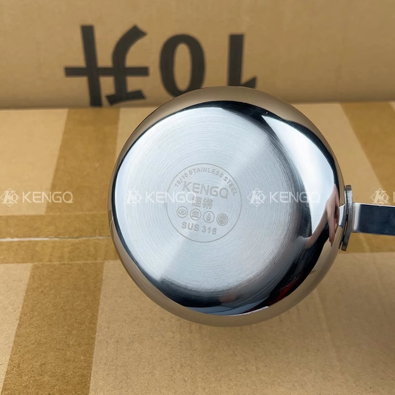 316 stainless steel milk pot uncoated food-grade baby auxiliary food pot sauce pan for gas and induction cooker