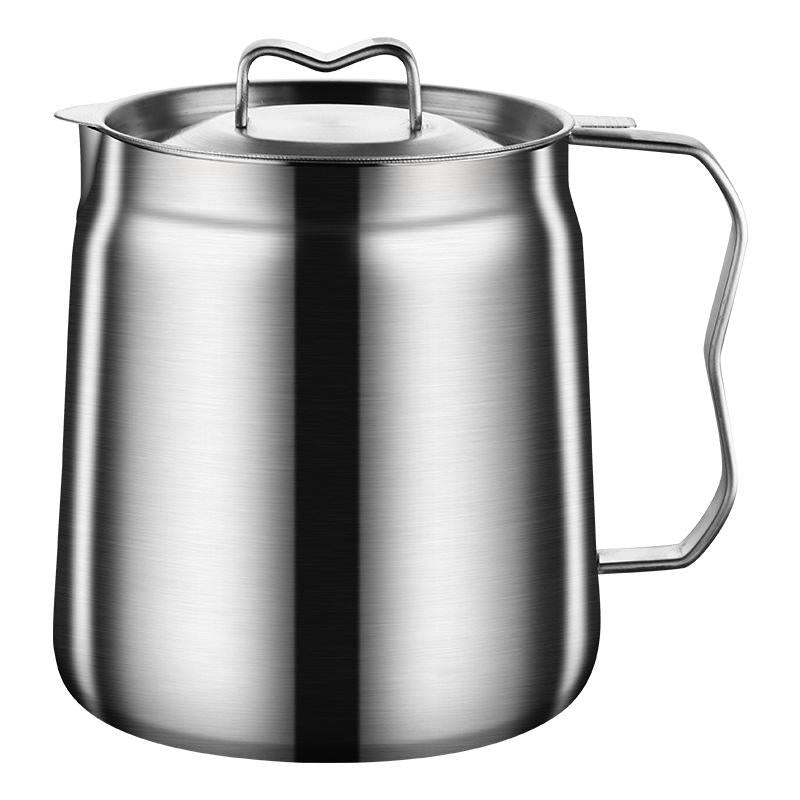 High Quality Modern Stainless Steel Bacon Grease Container with Strainer Home Kitchen Cooking Oil Pot Hotel Use