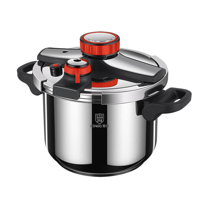 Thickened Pressure Cooker for Home Use, 316 Stainless Steel, Anti-Explosion, Gas and Induction Cookers Compatible