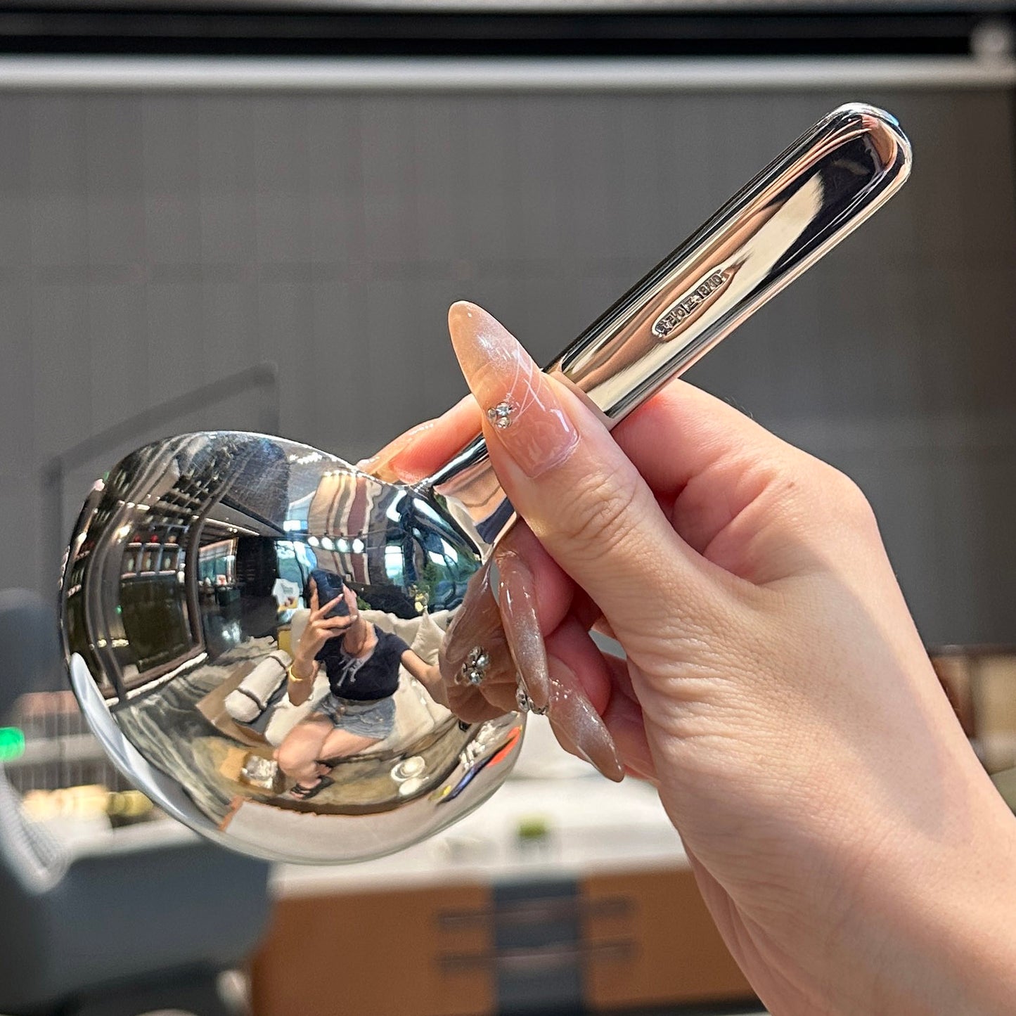 stainless steel Soup Drinking Spoon Household thickened long handle Kitchen Seasoning Porridge Large Spoon