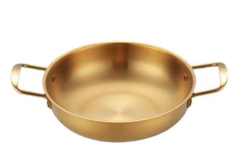 Stainless Steel Saucepan Dry Pots Home Cooking Seafood Rice Pot Paella Pan Picnic Snack Plates Cookware with Handle for Kitchen