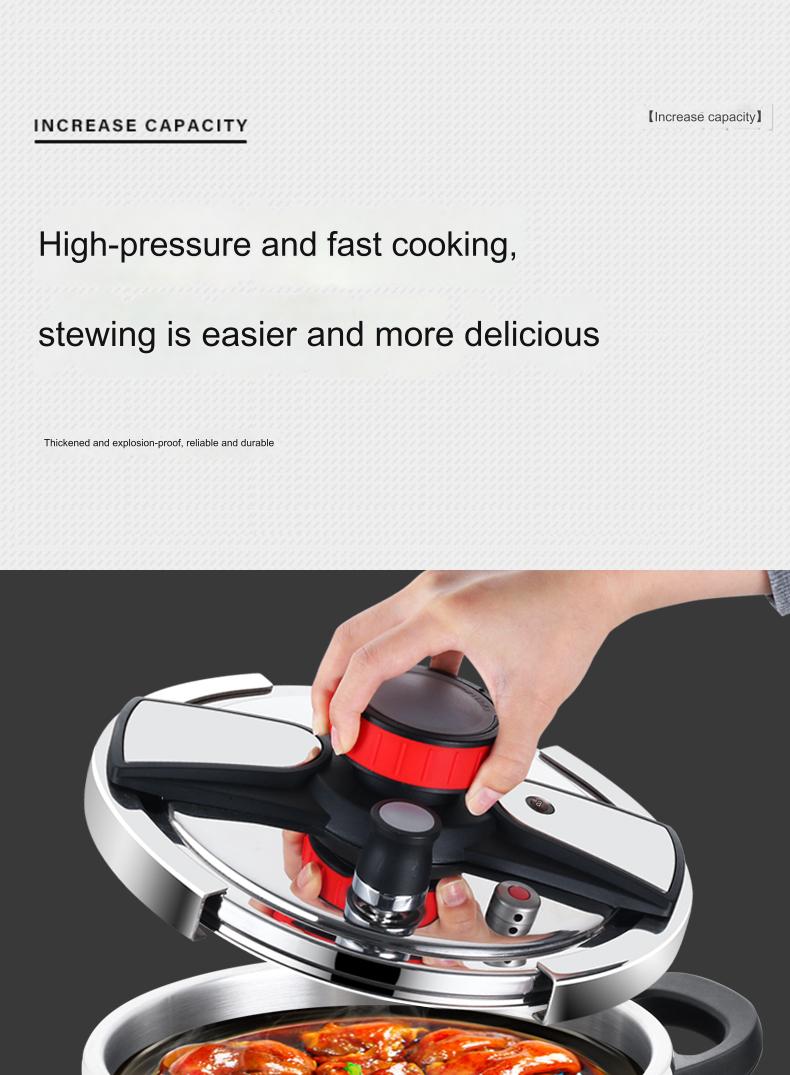 5L/6L Gas Stove Thickened Pressure Cooker Multifunctional Pressure-Limited Explosion-proof Stainless Steel Kitchen Pressure Pot