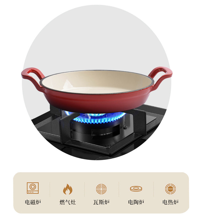 Flat bottom pan non stick double-sided frying pan household small pancake pan frying pan, gas stove, induction cooker, universal